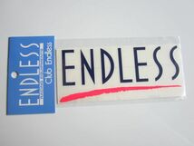 ENDLESS エンドレス ブレーキ メーカー 長方形 ロゴ ステッカー /当時物 デカール 自動車 バイク オートバイ レーシング S53_画像3