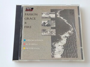 【RED SWIRL LABEL/83年西独蒸着盤】John McLaughlin/Al Di Meola/Paco De Lucia / Passion,Grace & Fire CD PHILIPS 811 334-2 純正ケース