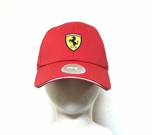 PUMA Ferrari キャップ Youth ストラップバック 赤 プーマ フェラーリ 53-58cm 美品 帽子 キッズ