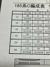 185系0番台 C編成 JR晩年型用 AU75クーラー標記インレタ TOMIX トミーテック Nゲージ 国鉄特急型電車_画像3