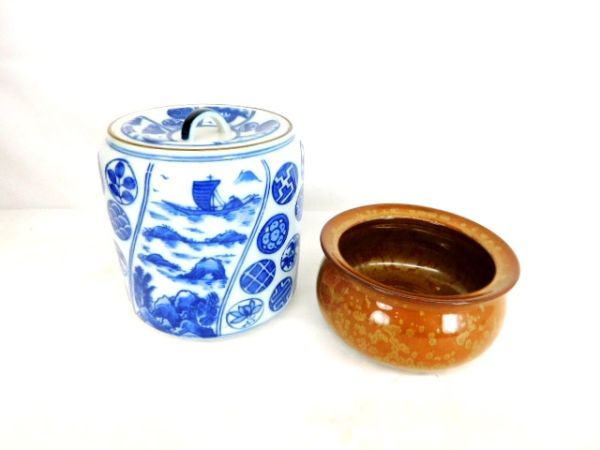 H537☆茶道具セット水差し茶碗建水茶筅柄杓香合茶杓茶筅直しまとめて