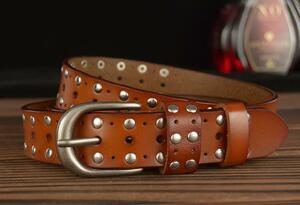 GYD015 rare high class cow leather leather belt 