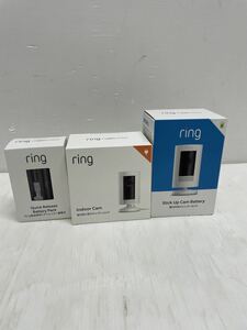 ring セキュリティカメラセット　防犯カメラ　室内用　屋外用　バッテリー　3点セット