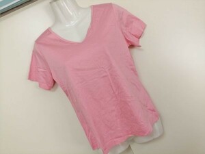 jjyk8-410 ■ CHARLE ■ シャルレ Tシャツ カットソー トップス ネック コットン ピンク M