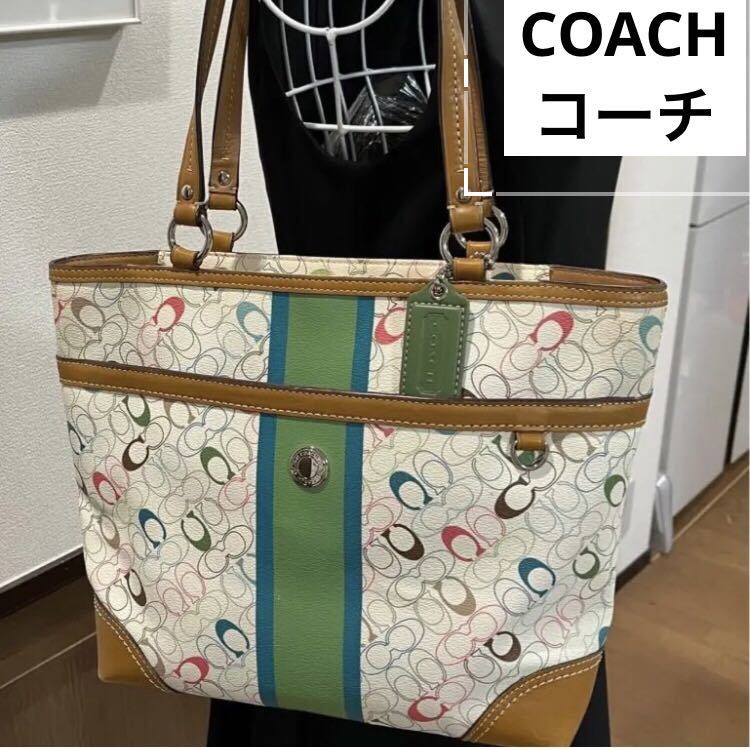 ヤフオク! -「白シグネチャー」(かばん、バッグ) (コーチ)の落札相場
