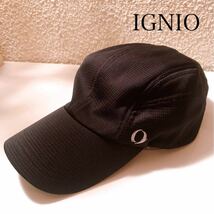 イグニオ【IGNIO】キャップ 帽子 ブラック 黒 FREE フリーサイズ USED_画像1