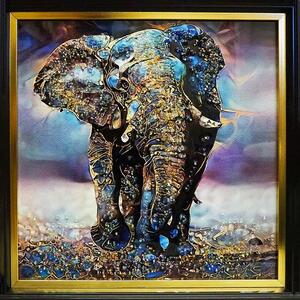 Art hand Auction Crystal Art Elephant Net 323 41x41cm Éléphant Mignon Élégant Étincelant Magnifique Askin ASK IN, Ouvrages d'art, Peinture, autres