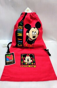 【ディズニー】ミッキーマウス巾着ポーチ　2枚セット