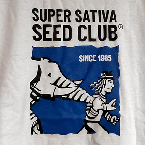 送込 スーパーサティバ　シードクラブ　Super Sativa Seed Club 半袖Tシャツ 白　Lサイズ 