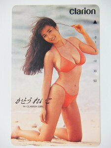 レアテレカ!! 未使用 かとうれいこ 50度数×1 テレカ テレホンカード '90クラリオンガール CLARION GIRL 水着 ビキニ ○P