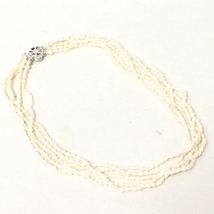 美品 ケシパール 5連 ネックレス シルバー金具 SILVER アコヤ真珠ケシパール 2.0～3.5mm　_画像3