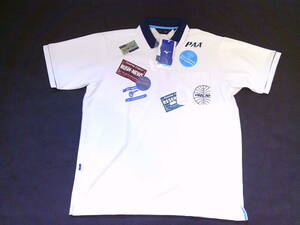  new goods *MIZUNO[ Mizuno ] × PANAM sticker polo-shirt [M]Y14,300. sweat speed .E2JA2045 postage 185 jpy ~ 2/3P21