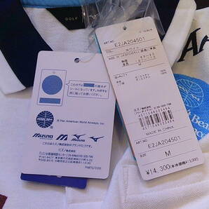 新品★MIZUNO[ミズノ] × PANAM ステッカー ポロシャツ【M】￥14,300 吸汗速乾 E2JA2045 送料185円～ 2/3P21の画像4
