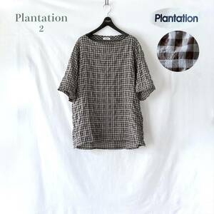 ■ 美品 ■ Plantation プランテーション ■ ギンガムチェック しゅわしゅわ ブラウス ■ / ZUCCA ISSEY MIYAKE イッセイミヤケ