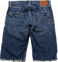 LEVIS ☆ SC503-0001 ダメージ加工◎ シンチバック デニム ハーフパンツ ショートパンツ インディゴ W30 アメカジ 古着 リーバイス■Ja6269_画像4