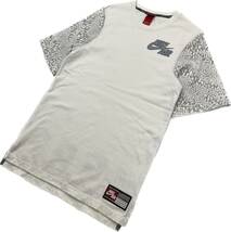 NIKE AIR ☆ レオパード 切替えデザイン◎ 半袖 Tシャツ ホワイト S バスケットボール スポーツ ストリート タウンユース ナイキ■S2008_画像1