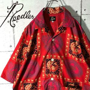 入手困難 Needles ニードルス BATIK CABANA SHIRT キャバナシャツ 開襟 総柄 バンダナ柄 オープンカラー XL　5688