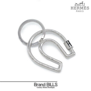  unused goods HERMES Hermes fe-ru*a*shu Val key ring key holder H077329FJ1L metal silver horseshoe 