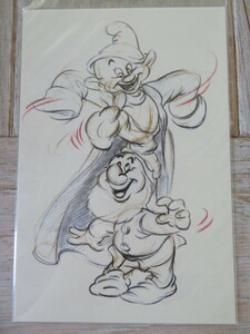 WALT DISNEY 110th Anniversary 白雪姫 小人 コンセプトアート ポストカード