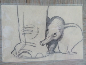 THE ART OF DISNEY [アートオブディズニー] ダンボ ジャンボの足元で 1941年 コンセプトアート ポストカード