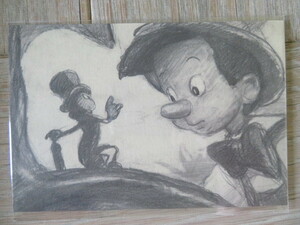 THE ART OF DISNEY [アートオブディズニー] コンセプトアート ピノキオとジミニークリケット 1940 コンセプトアート ポストカード