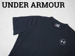 ☆送料無料☆ UNDER ARMOUR アンダーアーマー USA直輸入 古着 半袖 heatgear ルーズフィット Tシャツ メンズ 2XL ブラック トップス 中古 