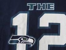 ☆送料無料☆ Reebok リーボック USA直輸入 古着 半袖 NFL SEATTLE SEAHAWKS シアトル・シーホークス Tシャツ メンズ L ネイビー 中古 即決_画像5