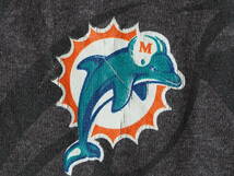 ☆送料無料☆ NFL TEM APPAREL USA直輸入 古着 半袖 MIAMI DOLPHINS マイアミ・ドルフィンズ Tシャツ メンズ L グレー トップス 中古 即決_画像5