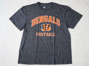 ☆送料無料☆ Majestic USA直輸入 古着 半袖 NFL CINCINNATI BENGALS シンシナティ・ベンガルズ Tシャツ メンズ XL ダークグレー 中古 即決