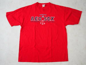 ☆送料無料☆ CSA USA直輸入 古着 半袖 BOSTON REDSOX ボストン・レッドソックス Tシャツ メンズ XL レッド トップス 中古 即決　