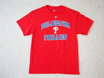 ☆送料無料☆ Majestic USA直輸入 古着 MLB メジャーリーグ PHILADELPHIA PHILLIES フィラデルフィア・フィリーズ Tシャツ メンズ L レッド_画像1