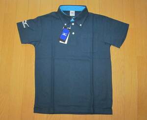  tag equipped!MIZUNO( Mizuno ). polo-shirt navy blue × light blue SS