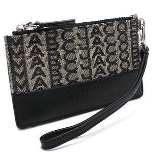 マークジェイコブス MARC JACOBS THE TOP ZIP WRISTLET WALLET 小銭入れ ブランド S182M12FA22 261 BEIGE MULTI ベージュ系 ブラック