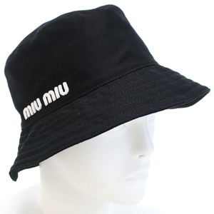 ミュウミュウ MIUMIU レディース－バケットハット 5HC196 2DXI F0967 NERO+BIANCO ブラック