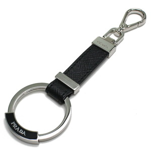  Prada PRADAsafia-no key ring key holder 2PP042 053 F0002 NERO black men's 