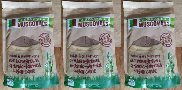 【匿名配送】有機黒糖 organic muscovado 300g×3袋