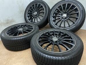 送料無料！バリ溝！ユーロテック ステージ TW15 18インチ 7.5J +52 PCD112 ミシュラン 245/45R18 ベンツ Eクラス W212 Vクラス W447 4本