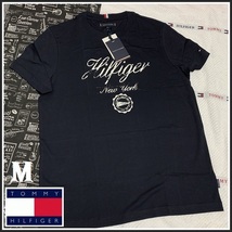 ビンテージ仕上げのグランジプリントTシャツ ネイビー　Mサイズ TOMMY HILFIGER #ngTOMMY_画像1