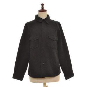 □424750 no one else ○メルトンウールシャツジャケット レディース 日本製 ブラック
