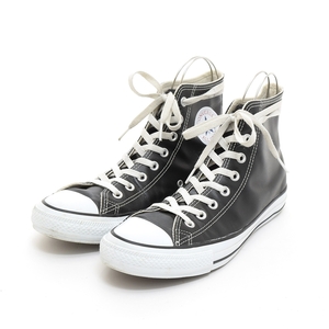 ●479492 CONVERSE コンバース ●ALL STAR LEATHER オールスター レザー ハイカット 1B908 サイズ27.5cm 天然皮革 本革 メンズ ブラック