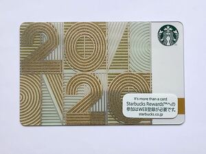 【限定品セール】スターバックス 2020年限定カード 残高0円 プラスチック製カード Pin削り済み