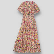 極美品 STELLA McCARTNEY WATERCOLOUR FLORAL BEACH DRESS ウォーターカラー フローラルビーチドレス S7AJ21290 L ワンピース フラワー_画像2