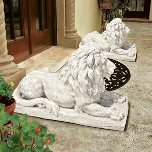 リンドハースト邸 マナーライオン(守護する獅子像) センチネル像 彫像/ エントランス ピロティ玄関（輸入品）