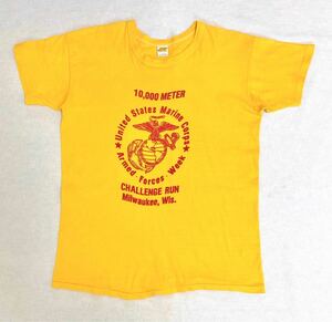 ★70s RUSSELL 金タグ USMC Tシャツ SizeL ビンテージ★