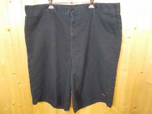 e395◆Dickies ハーフチノパンツ◆w44 大きいサイズ ビッグサイズ ディッキーズ ショートワークパンツ 7134838BK 黒色 5G