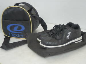 M971*bo- ring * ball bag * shoes *2 point set *ABS PRO-am shoes (24.0EE) S-250 black black *Dexter* Dexter *80