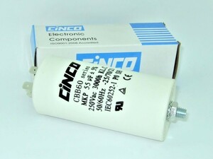 ＜新品EC5055A-003＞ 高信頼性 交流 単相 100V 誘導モーター 用コンデンサー（CBB60) ５５μＦ 250V AC (50Hz/60Hz)、オーディオにも