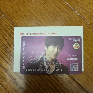 Lotte Duty -бесплатный магазин Seung Heon Lotte Cash Card