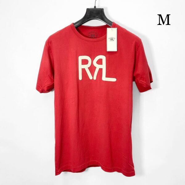 22SS 新品 DOUBLE RL RRL ロゴ ジャージー グラフィック Tシャツ ラルフローレン ダブルアールエル　半袖 カットソー ニット 赤 Mサイズ