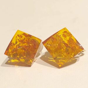 K18 Kuji Amber серьги